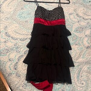 Sweet Storm Black Dress with White Dots